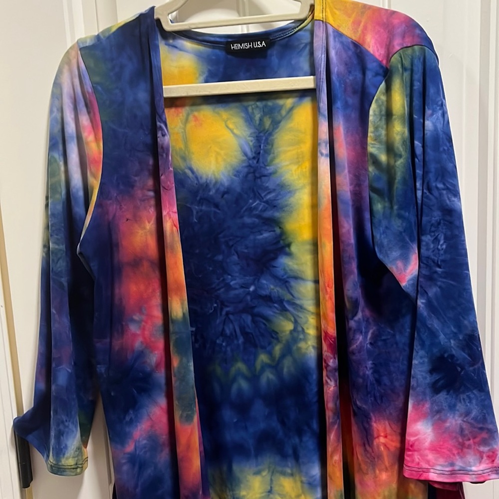 XL tie-dye 3/4 sleeve jacket